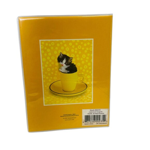 Keith Kimberlin Kitten In Teacup Photo Album Holds 36 4x6 Photos Adorable Yellow - Picture 2 of 7
